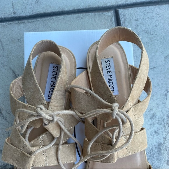 Steve Madden Shoes - Steve Madden | Tan Suede Strappy Sandal 🤎